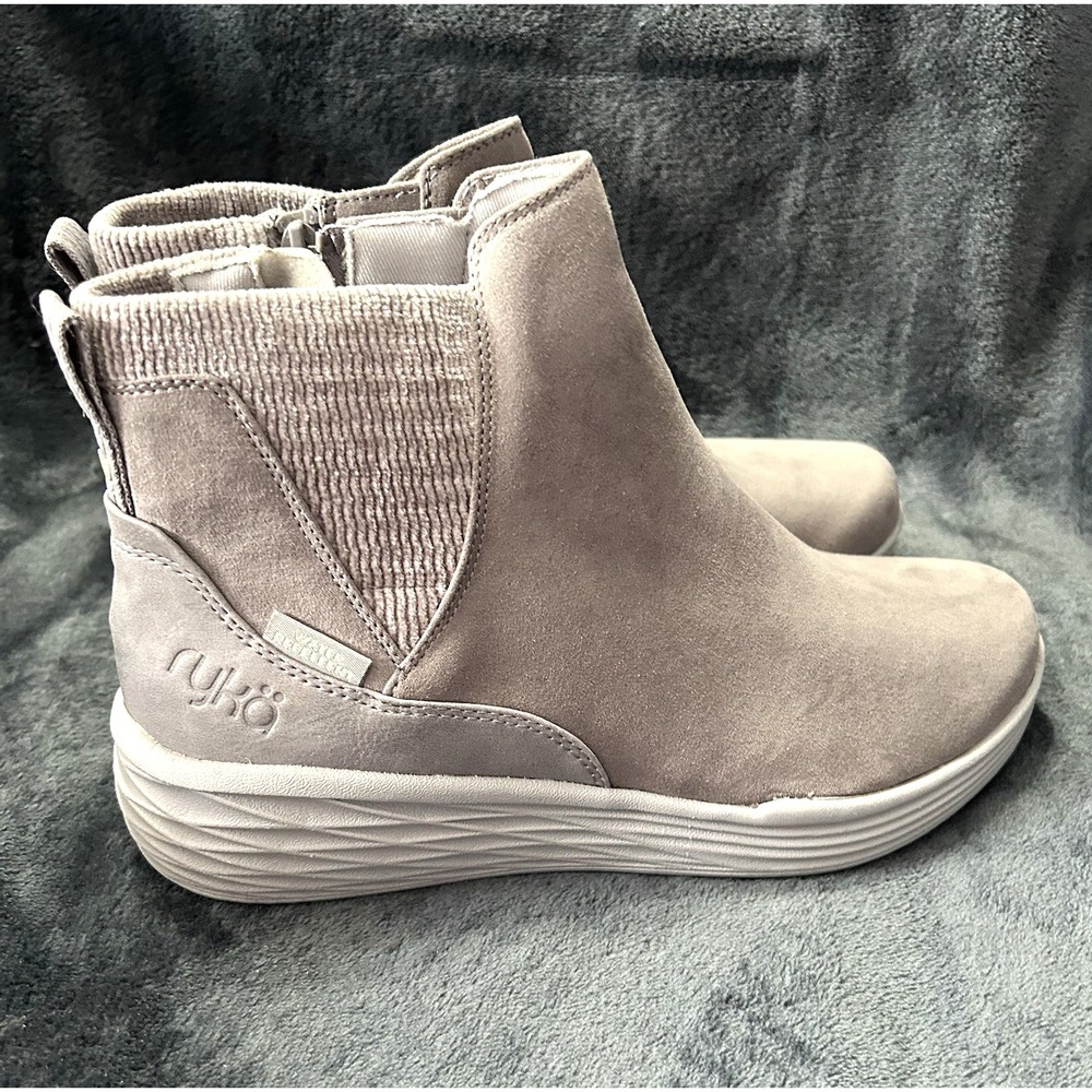 Ryka Slate Grey Boots A655668JF7249 Women's Size 8 Wide Width Ankle Boots